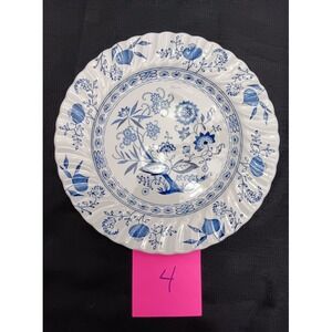 Johnson‎ Brothers Blue Nordic Ironstone Plate Hand Engraving Dinner Plate